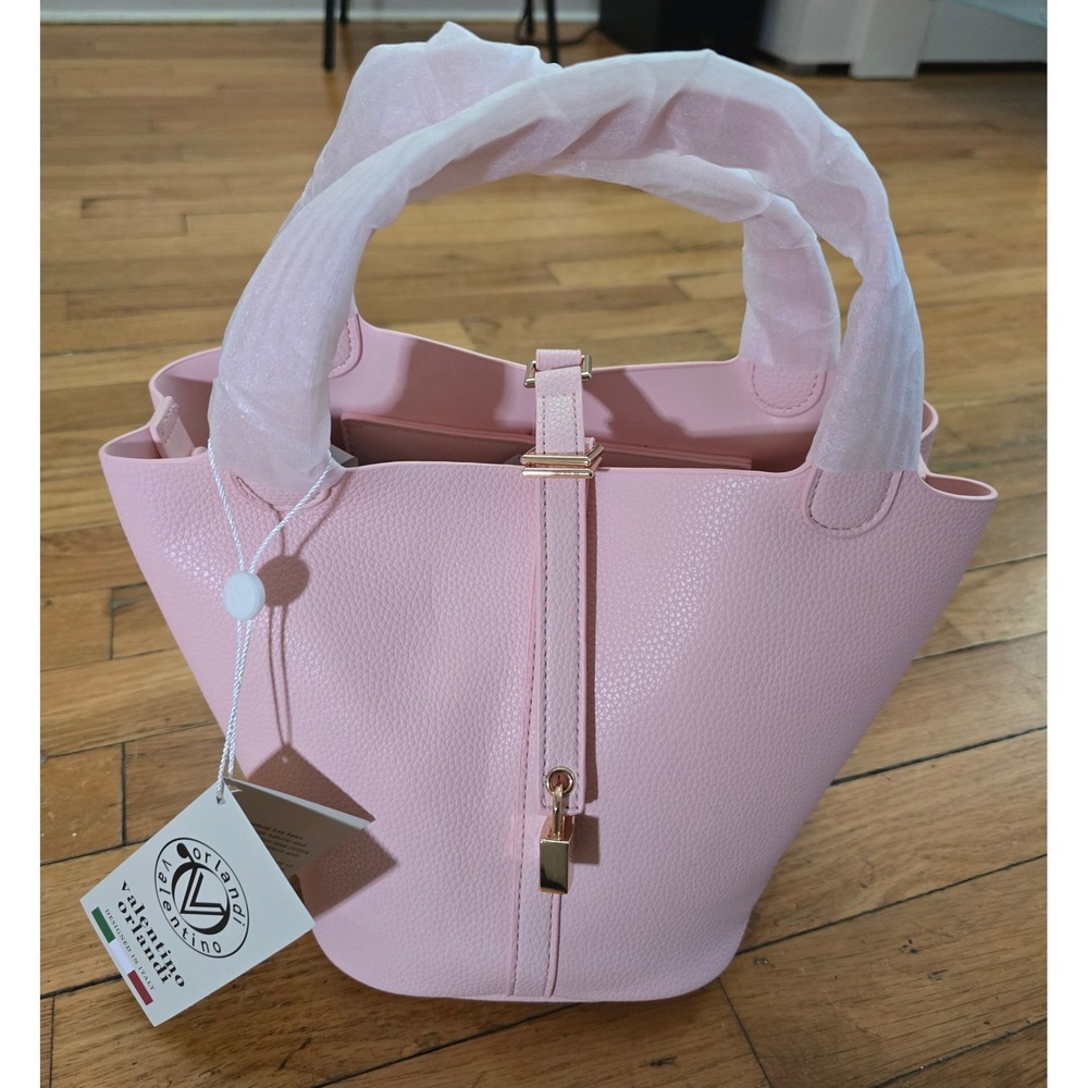 NWT - Lori Landi Orlando Made in Italy Pink Tote Handbag